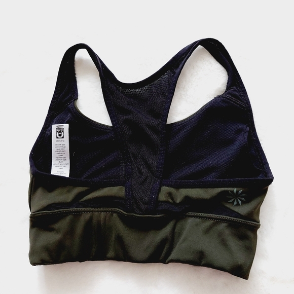 Athleta Black and Green Polyester and Spandex Elastic Sport Comfy Bustier P666 - Picture 4 of 8